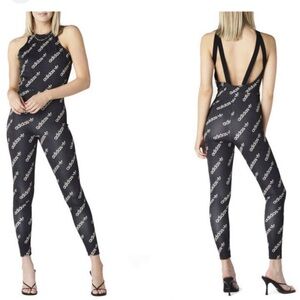 Adidas Originals Black Shimmer Logo Catsuit